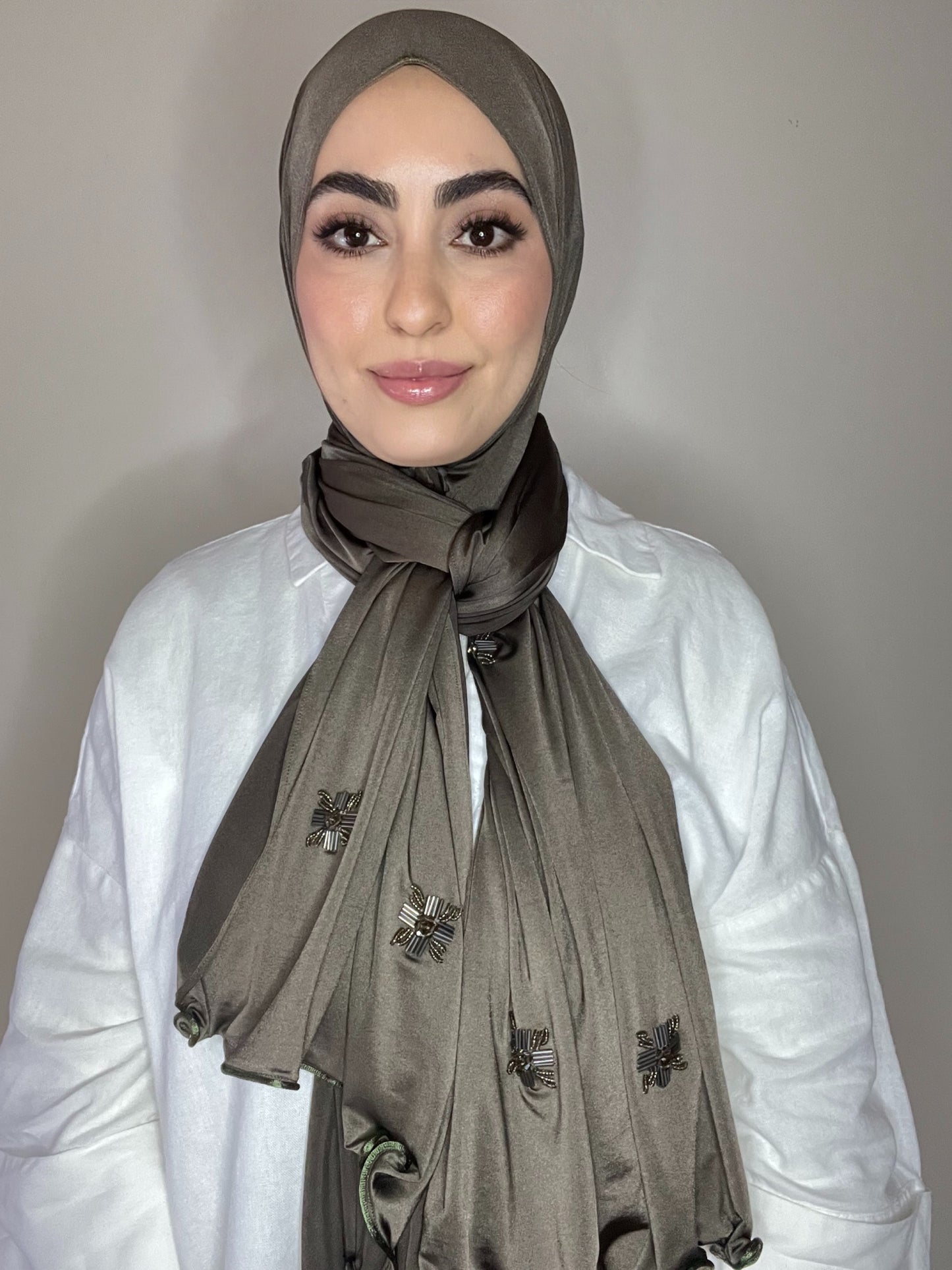 Hijab princess brun olive