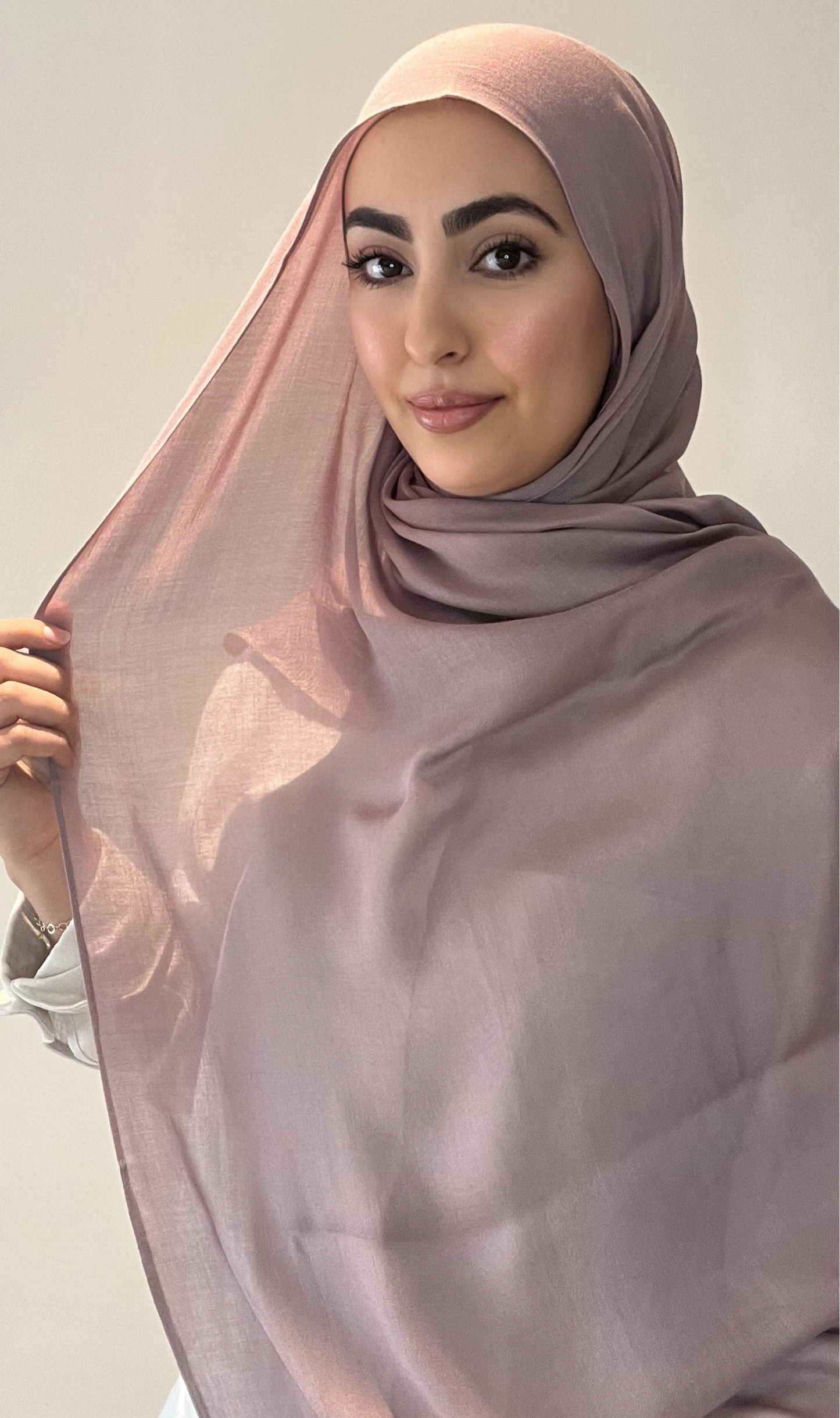 Hijab modal rose poudré