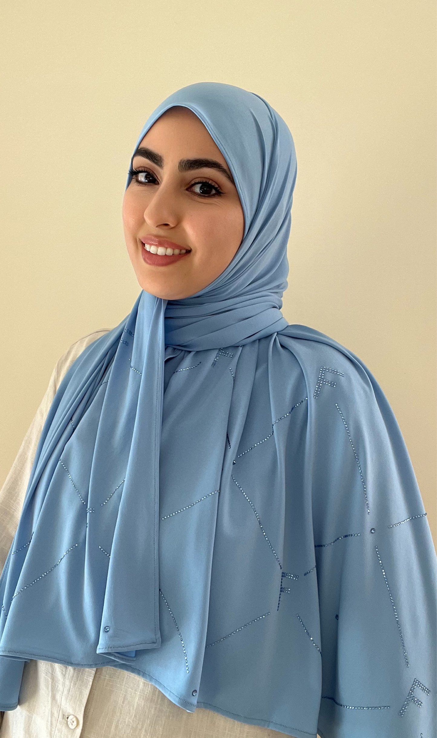 Hijab premium F bleu ciel