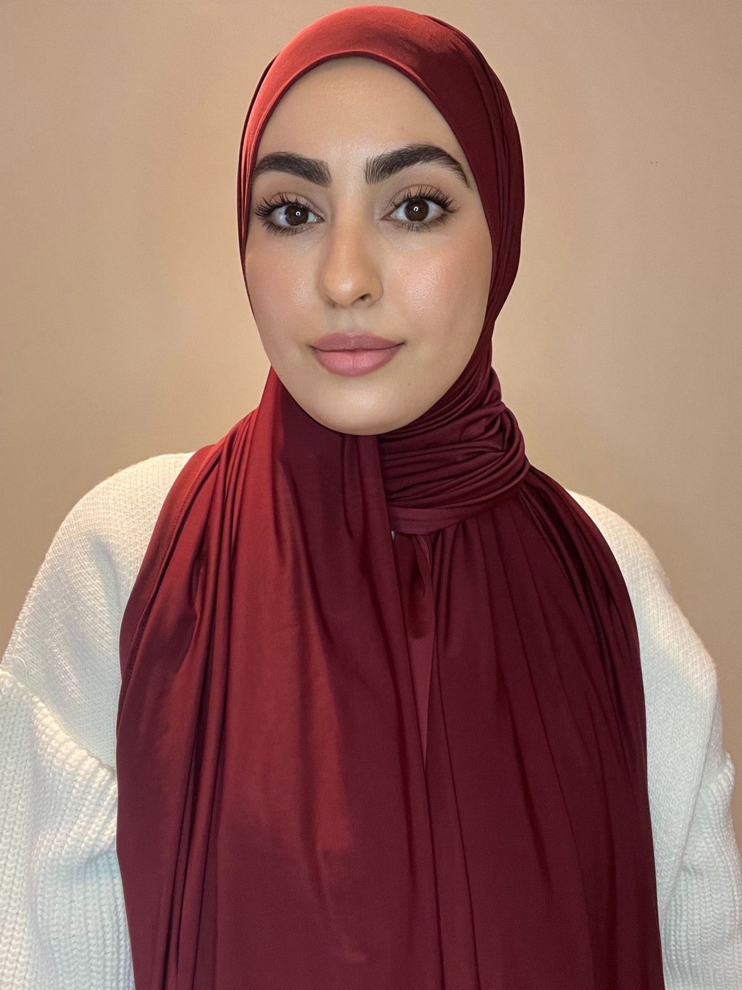 Hijab liquid jersey burgundy
