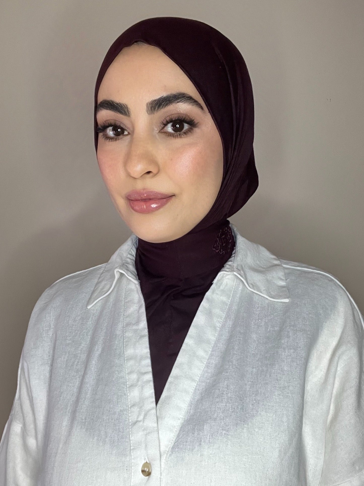 Cagoule en bambou prune