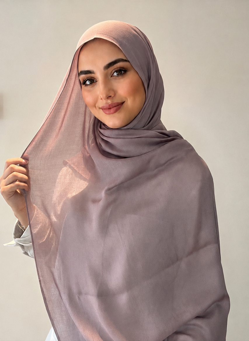 Hijab modal rose poudré