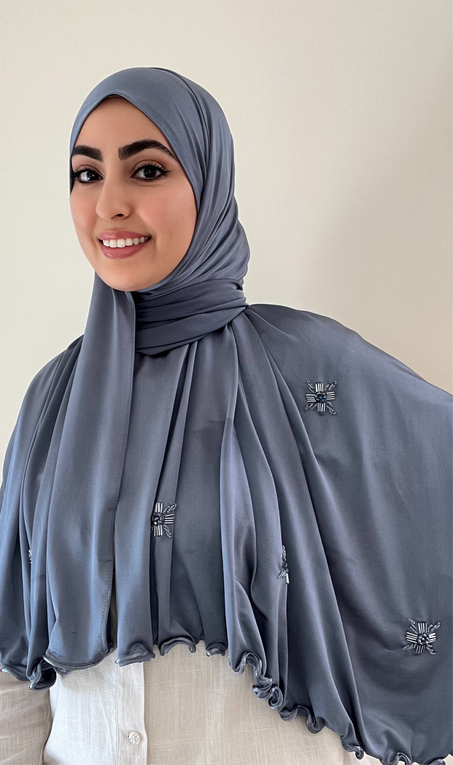 Hijab princess Blue gray