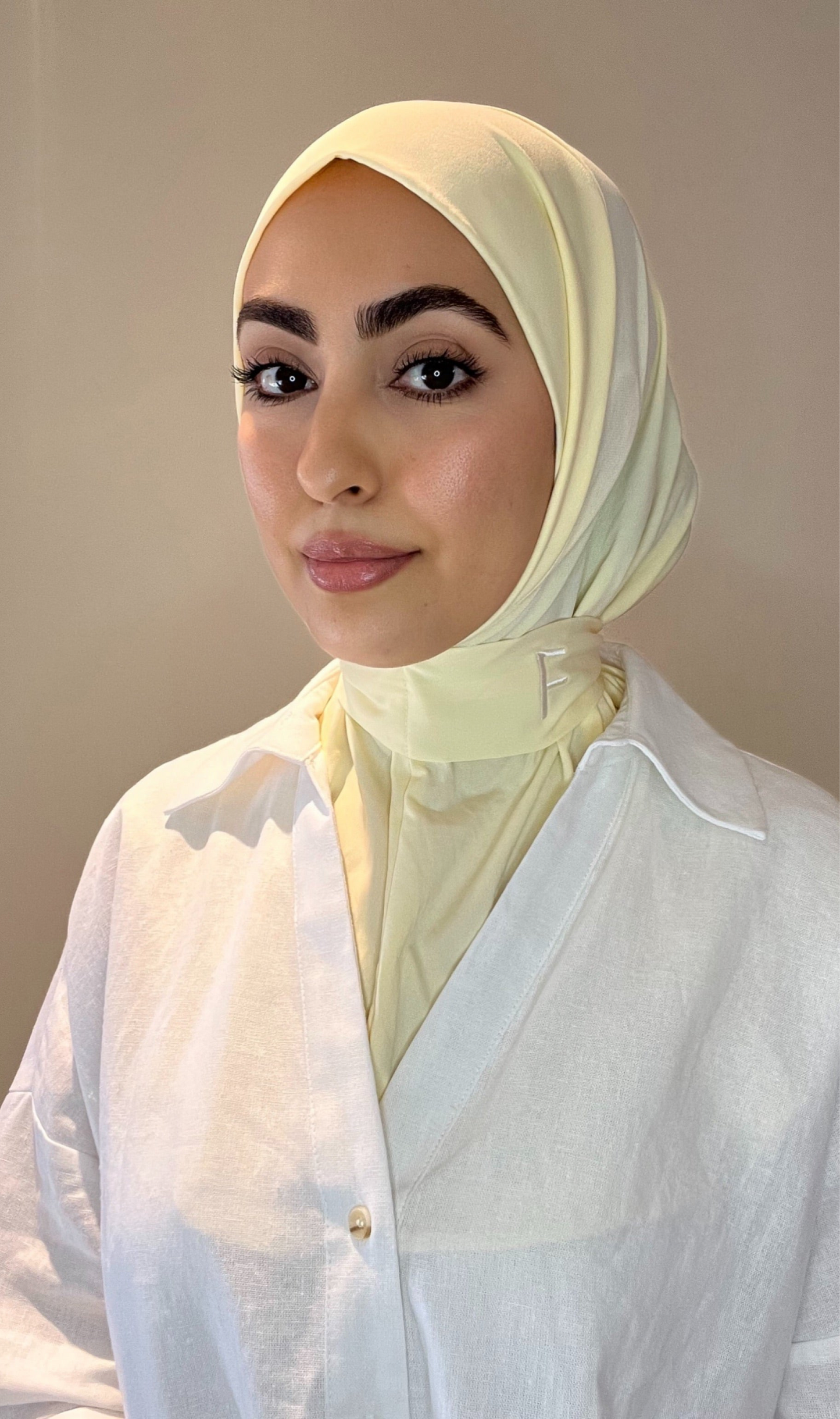 Hijab instant jaune