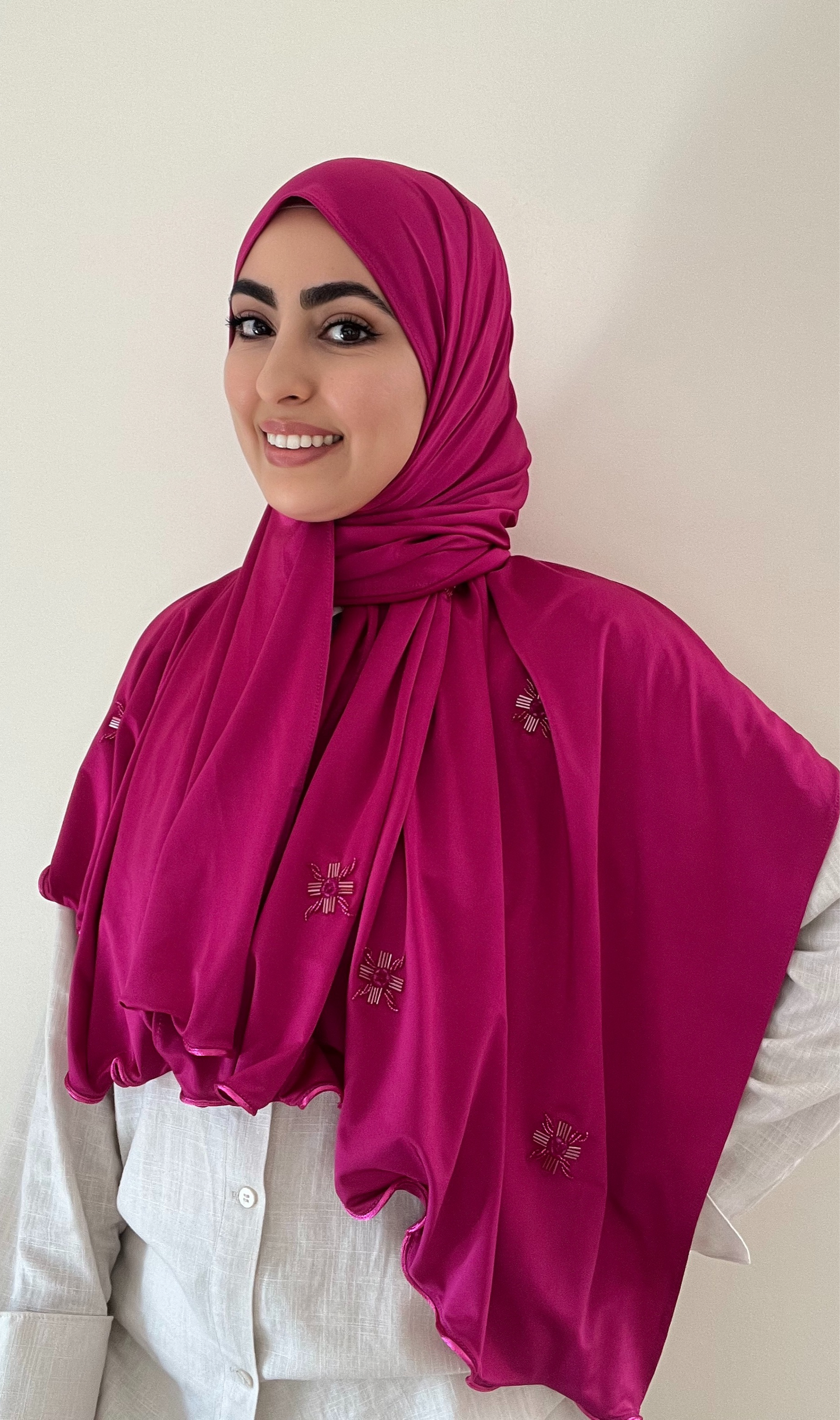 Hijab princess fuchsia pink
