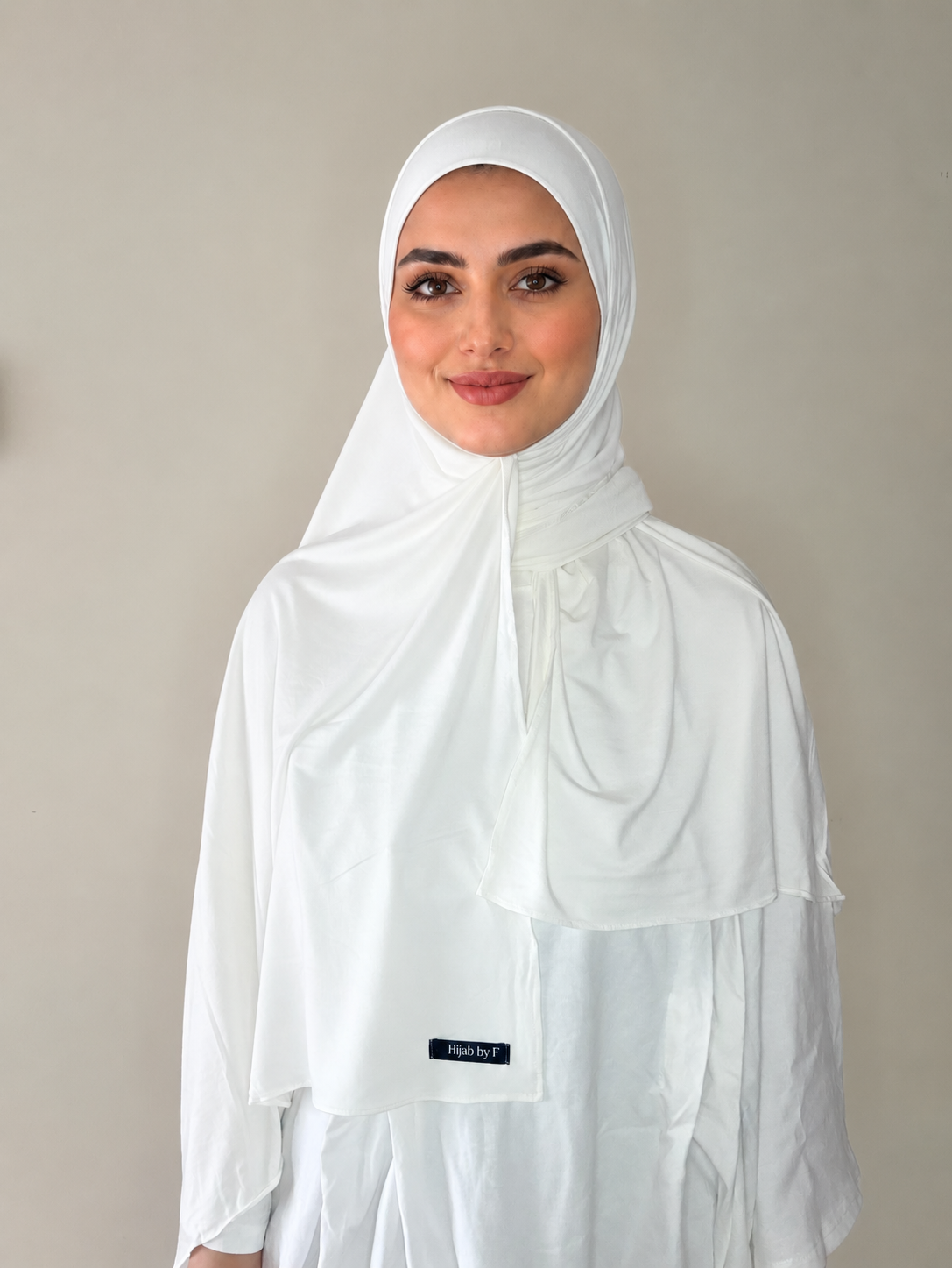 Hijab a enfiler en bambou blanc