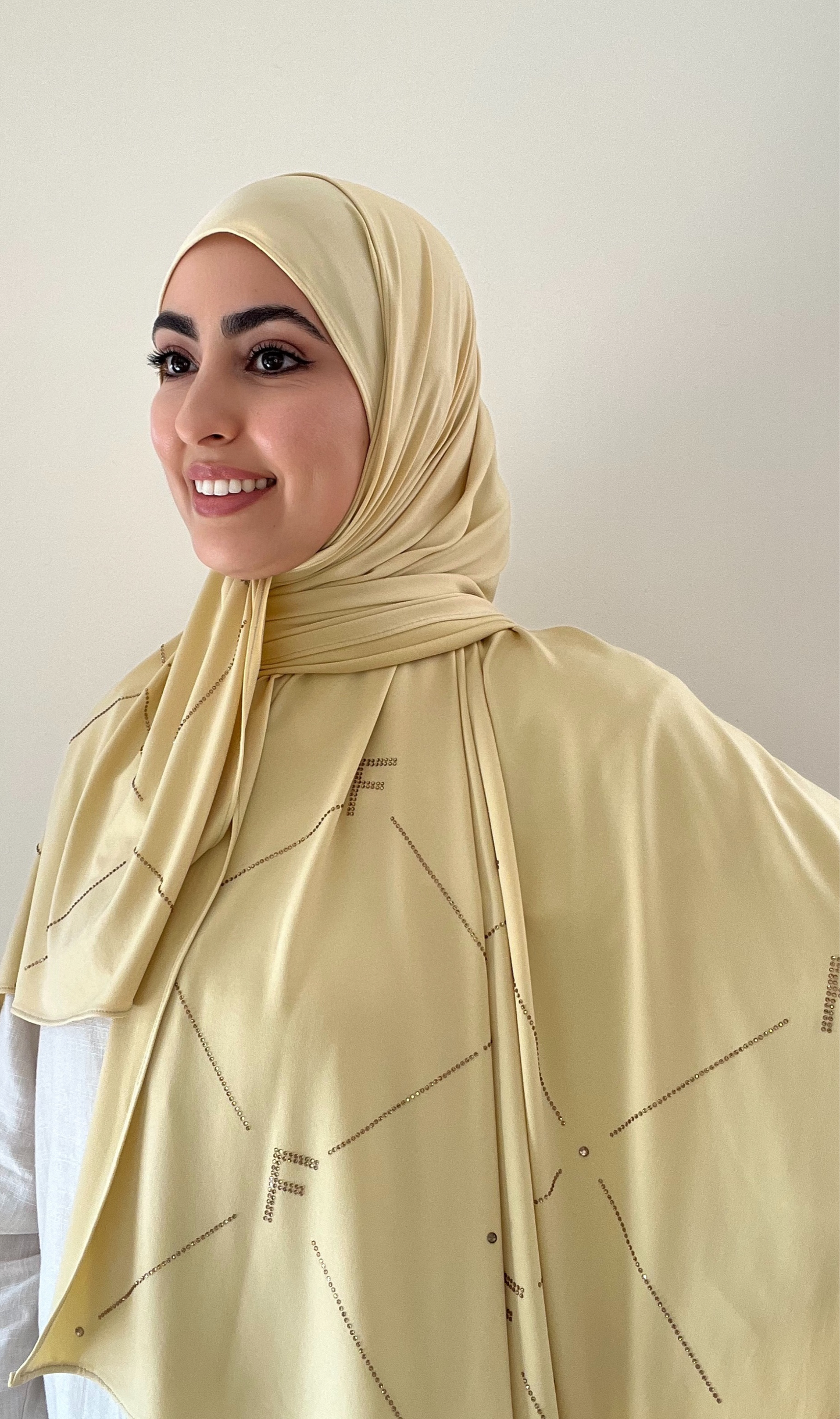 Hijab premium F jaune beurre