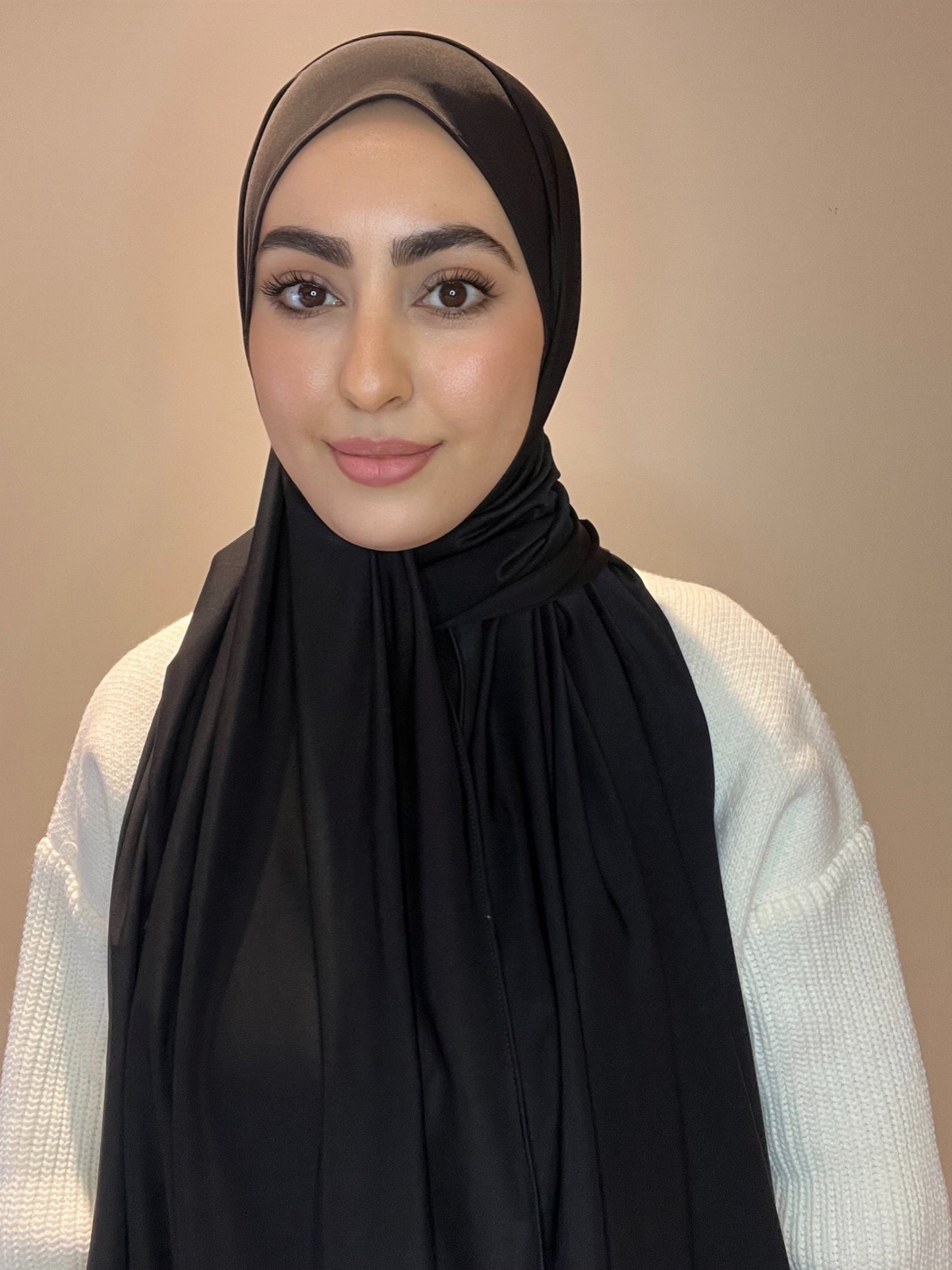 Hijab liquid jersey noir