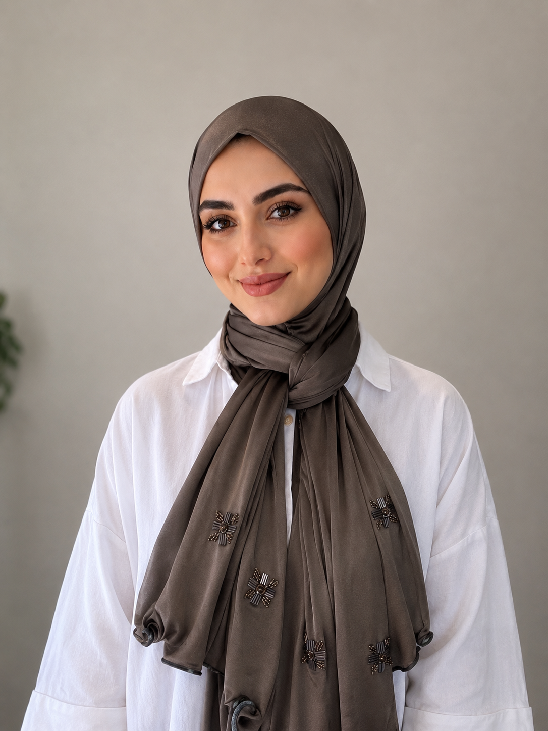 Hijab princess brun olive
