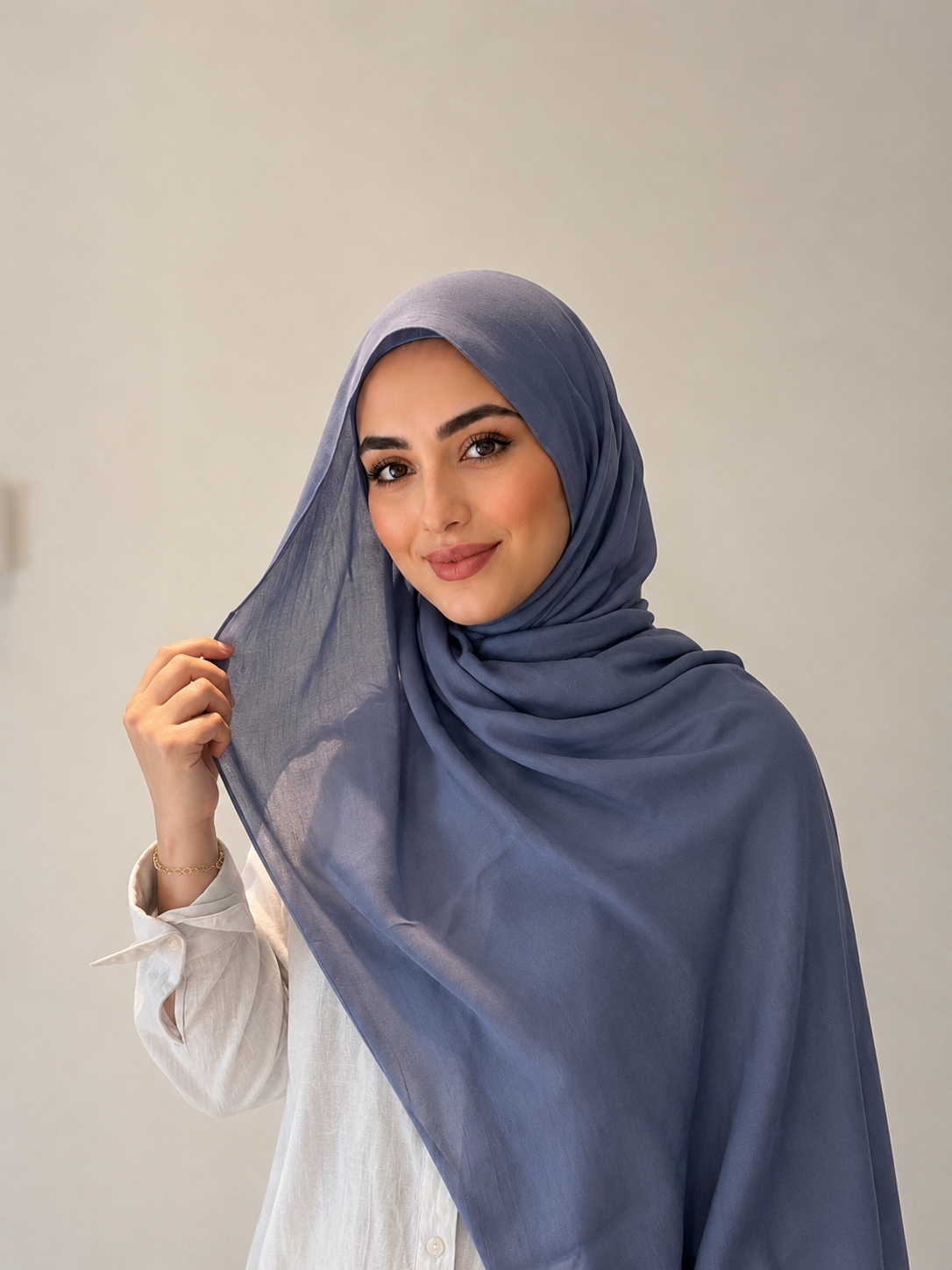 Hijab modal bleu jeans