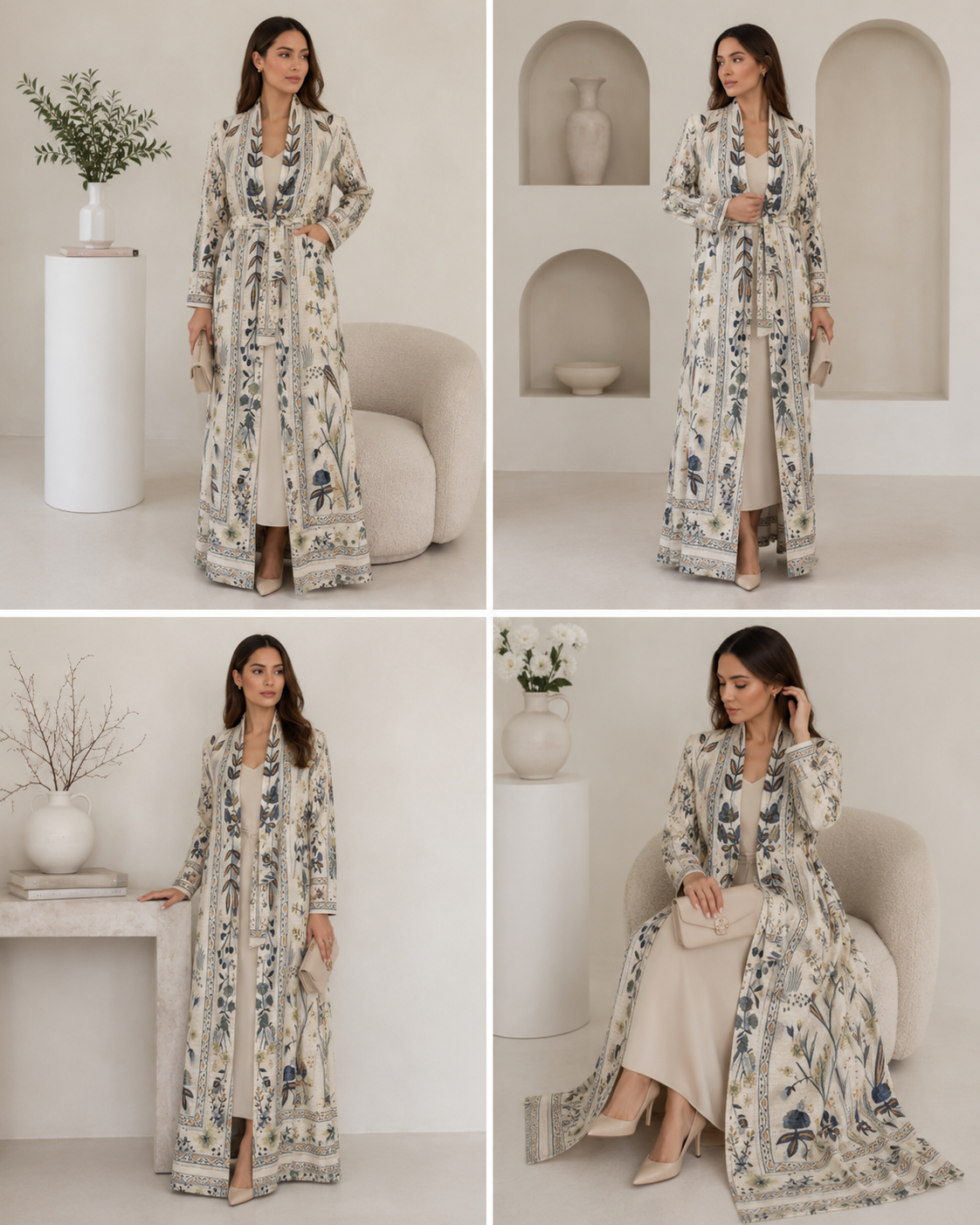 Kimono abaya accordéon jaune très clair 💫