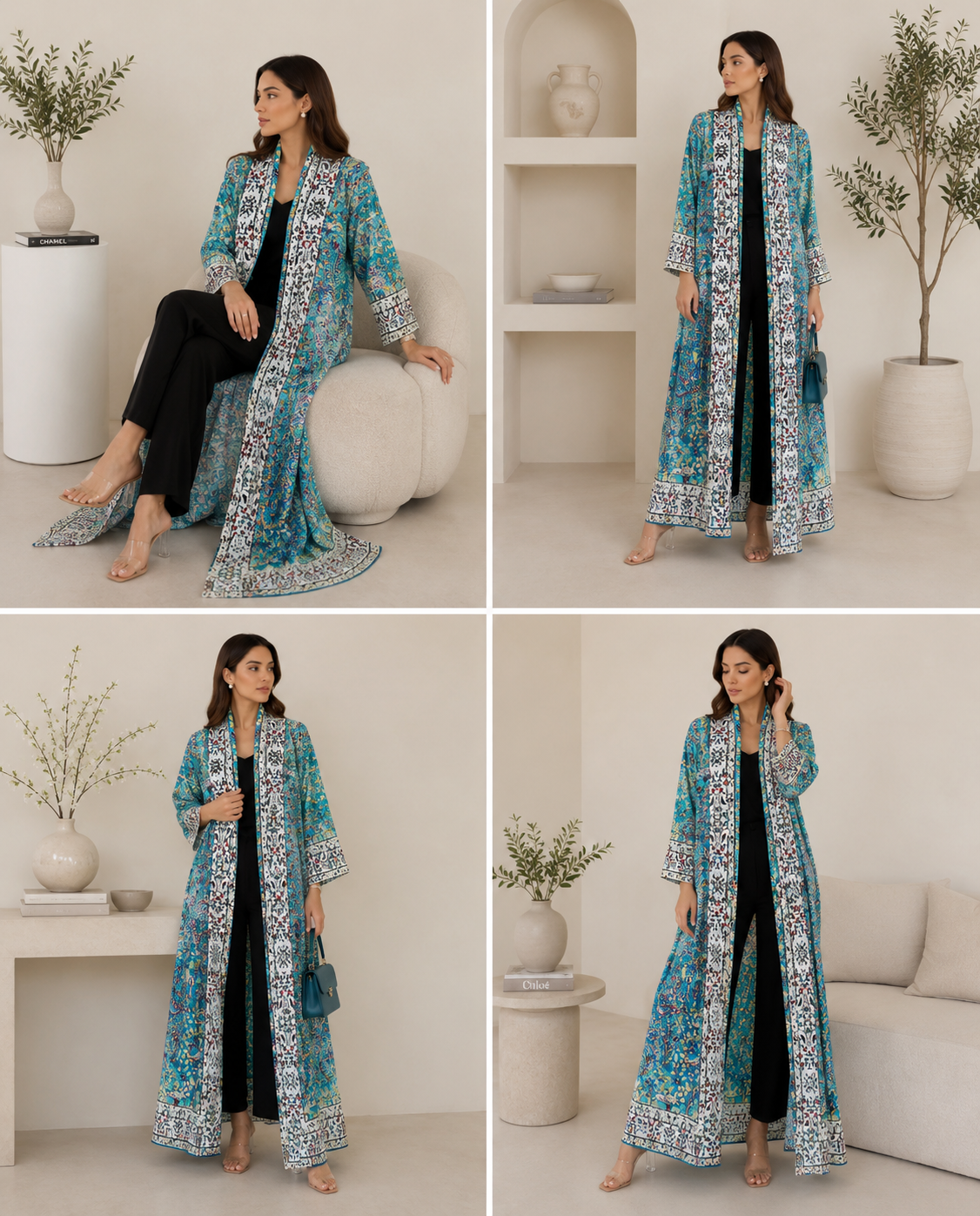 Kimono abaya accordéon 🦚