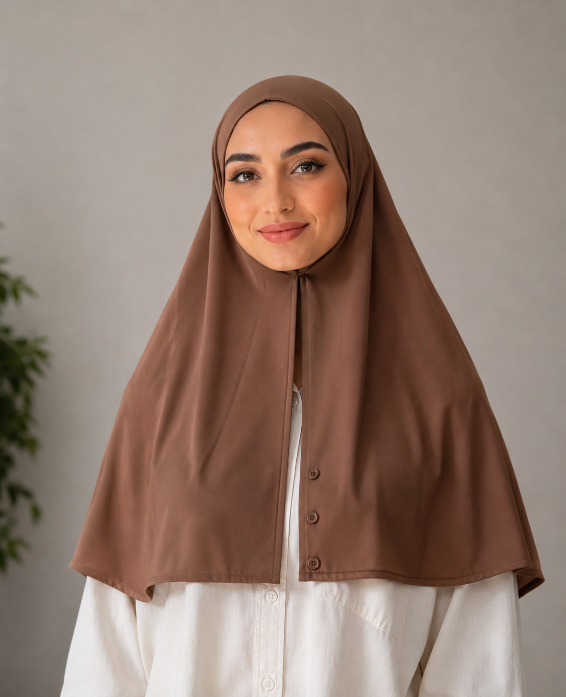 Hijab instant brun