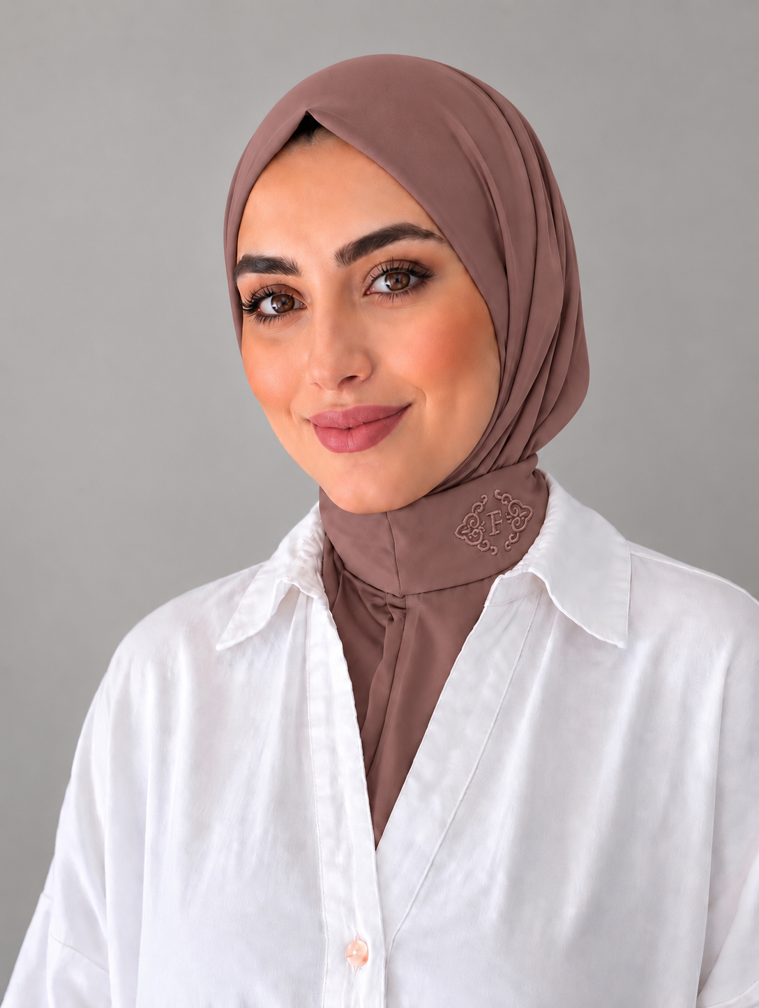 Hijab cagoule en jersey premium cappuccino