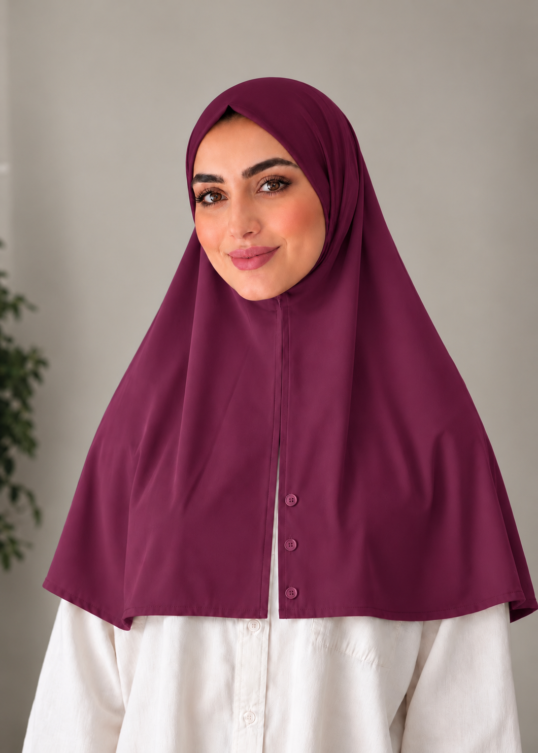 Hijab instant aubergine