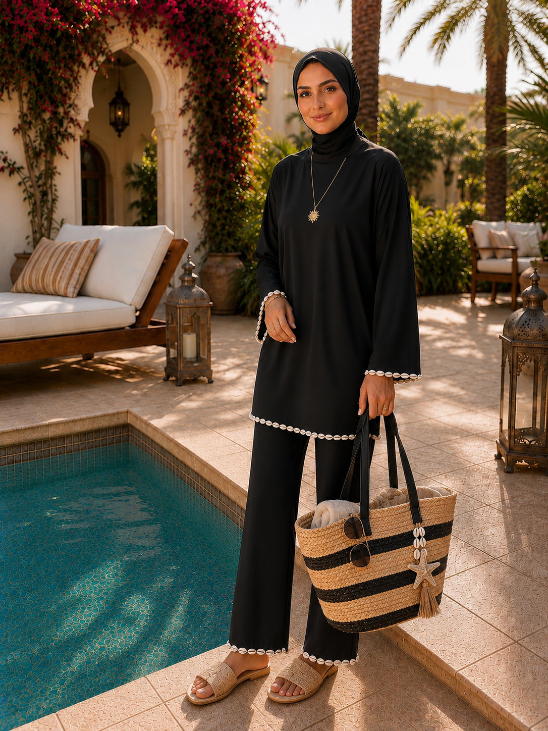 Burkini coquillages 3 pièces
