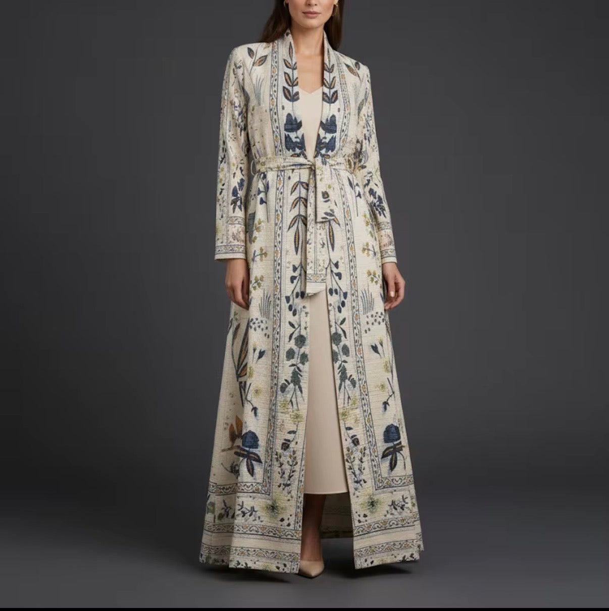 Kimono abaya accordéon jaune très clair 💫