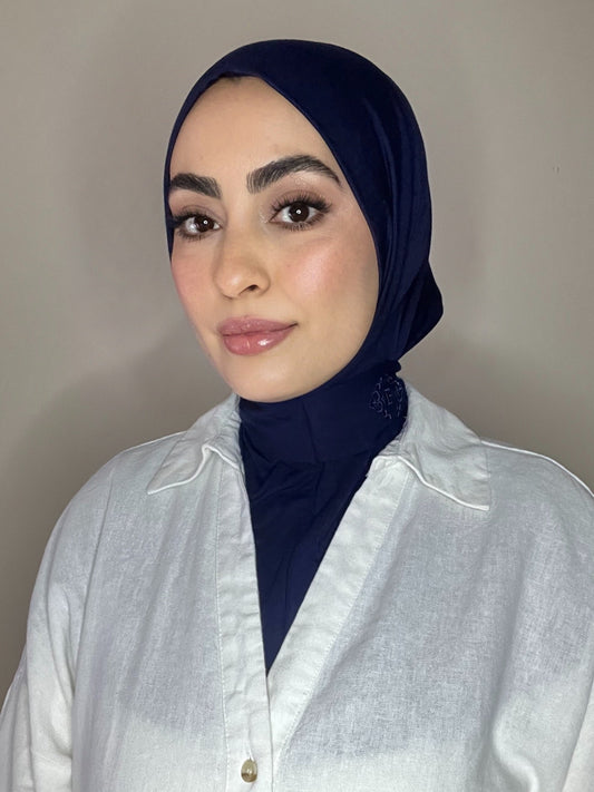 Cagoule en bambou bleu marine