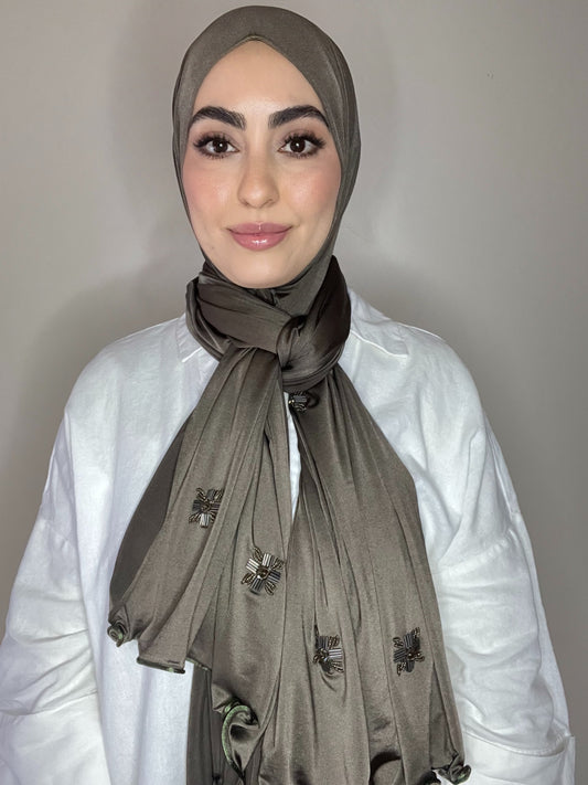 Hijab princess brun olive