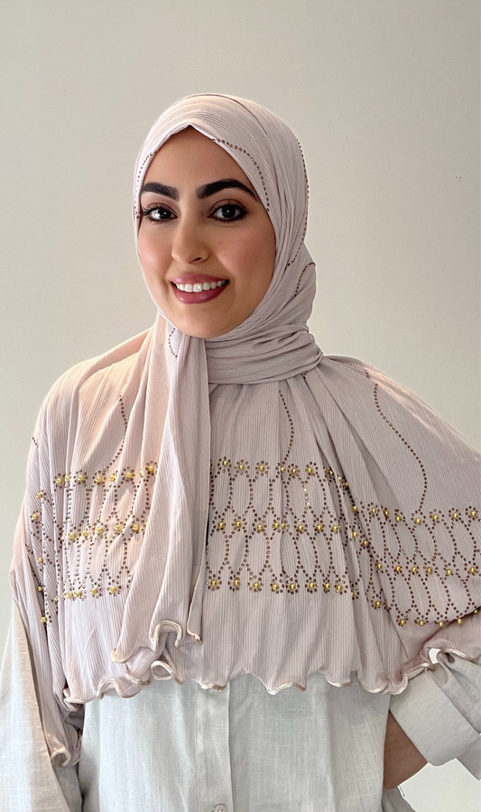 Hijab pearl crème