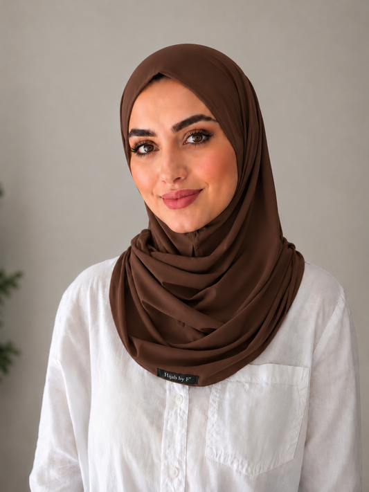Hijab instant marron