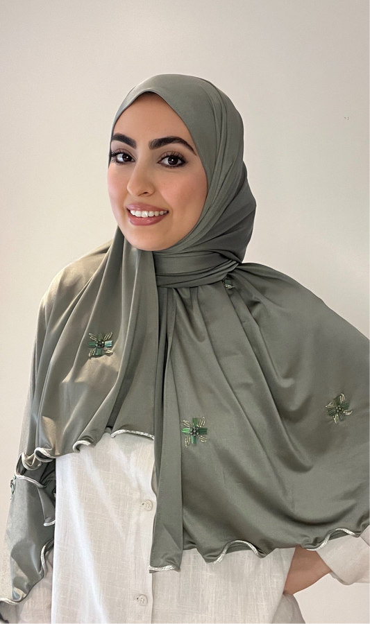 Hijab princess kaki