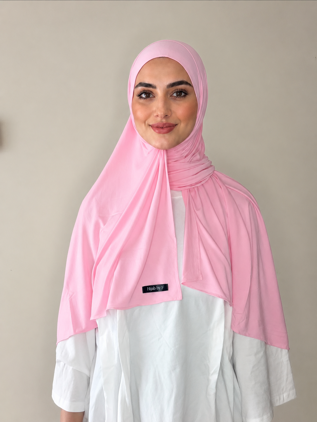 Hijab a enfiler en bambou rose