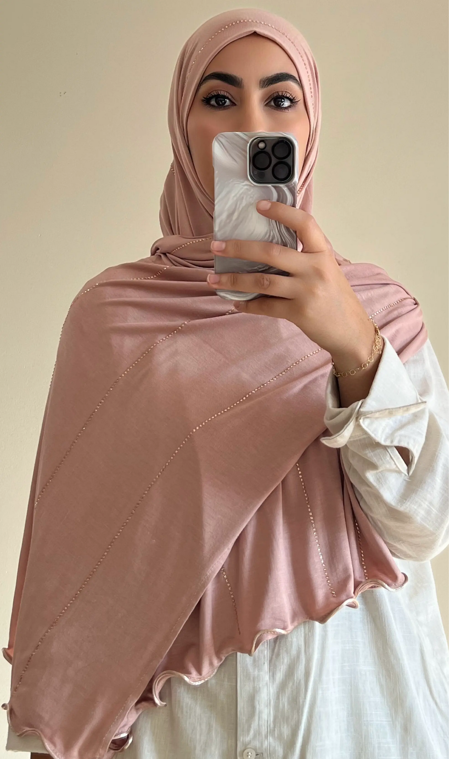 Hijab shiny rose ambre - hijab by f 