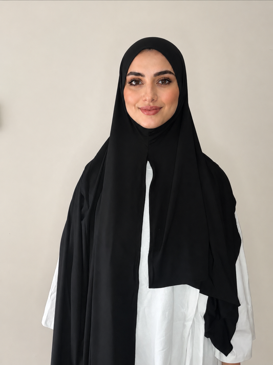 Hijab a enfiler en bambou noir