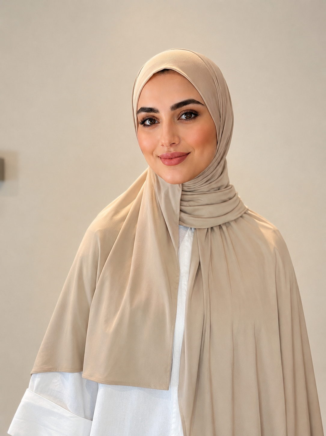 Hijab liquid Jersey beige