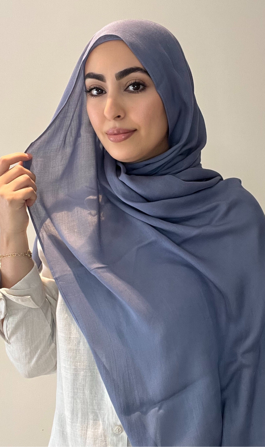 Hijab modal bleu jeans