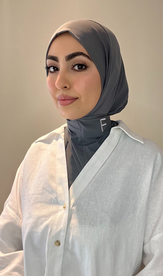 Hijab instant gris