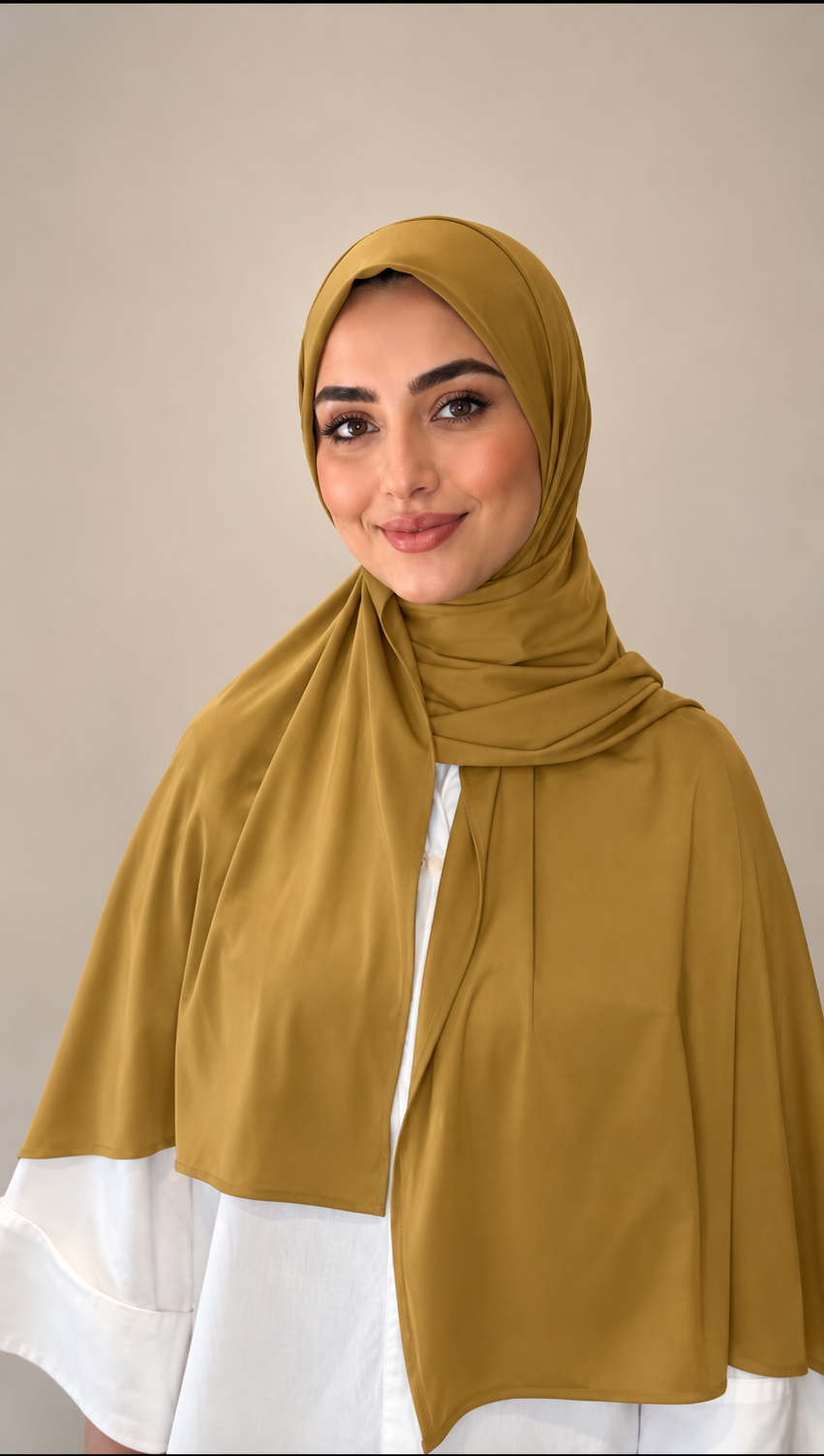Hijab liquid jersey moutarde