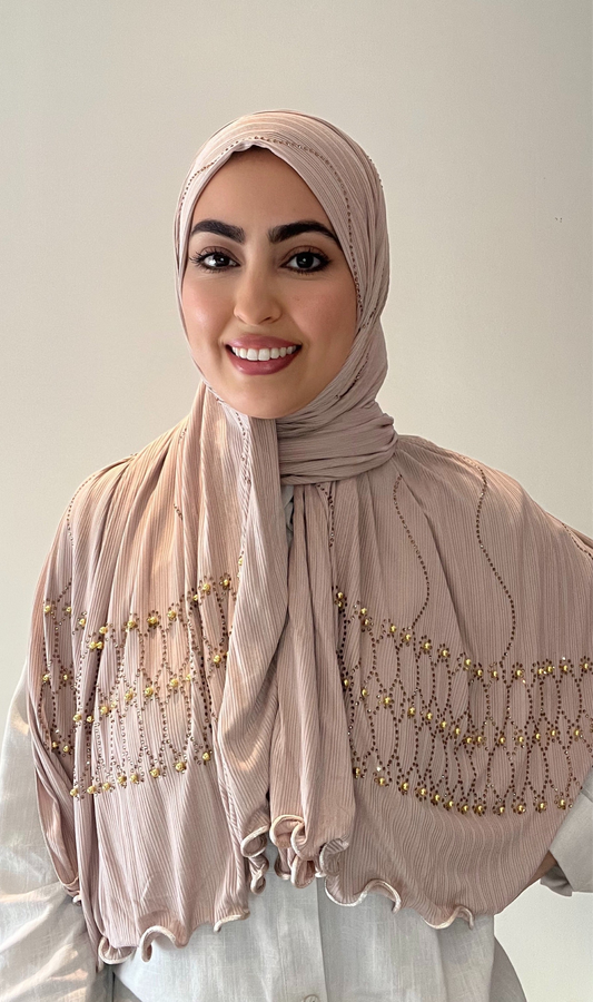 Hijab pearl beige