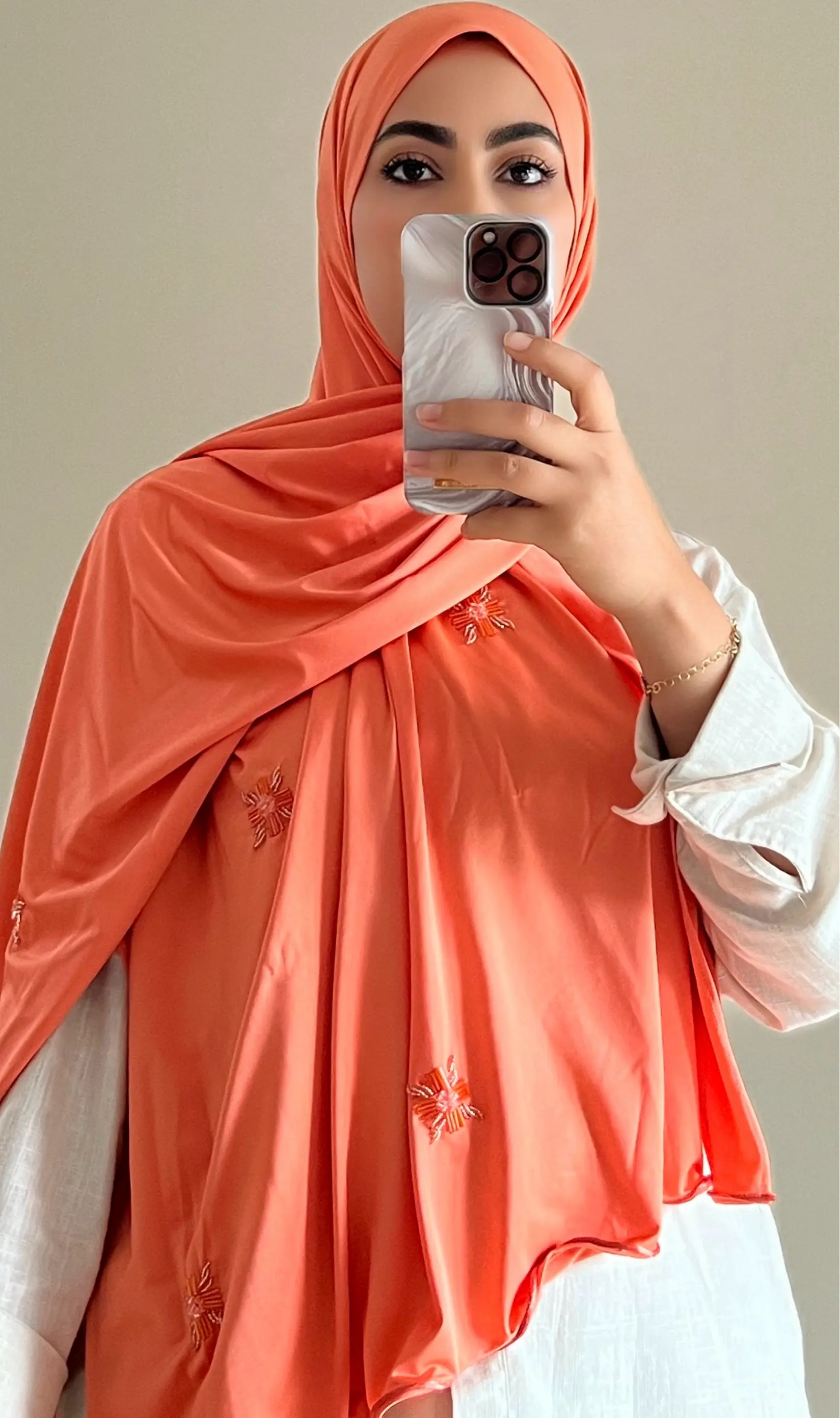 Hijab princess orange - hijab by f 