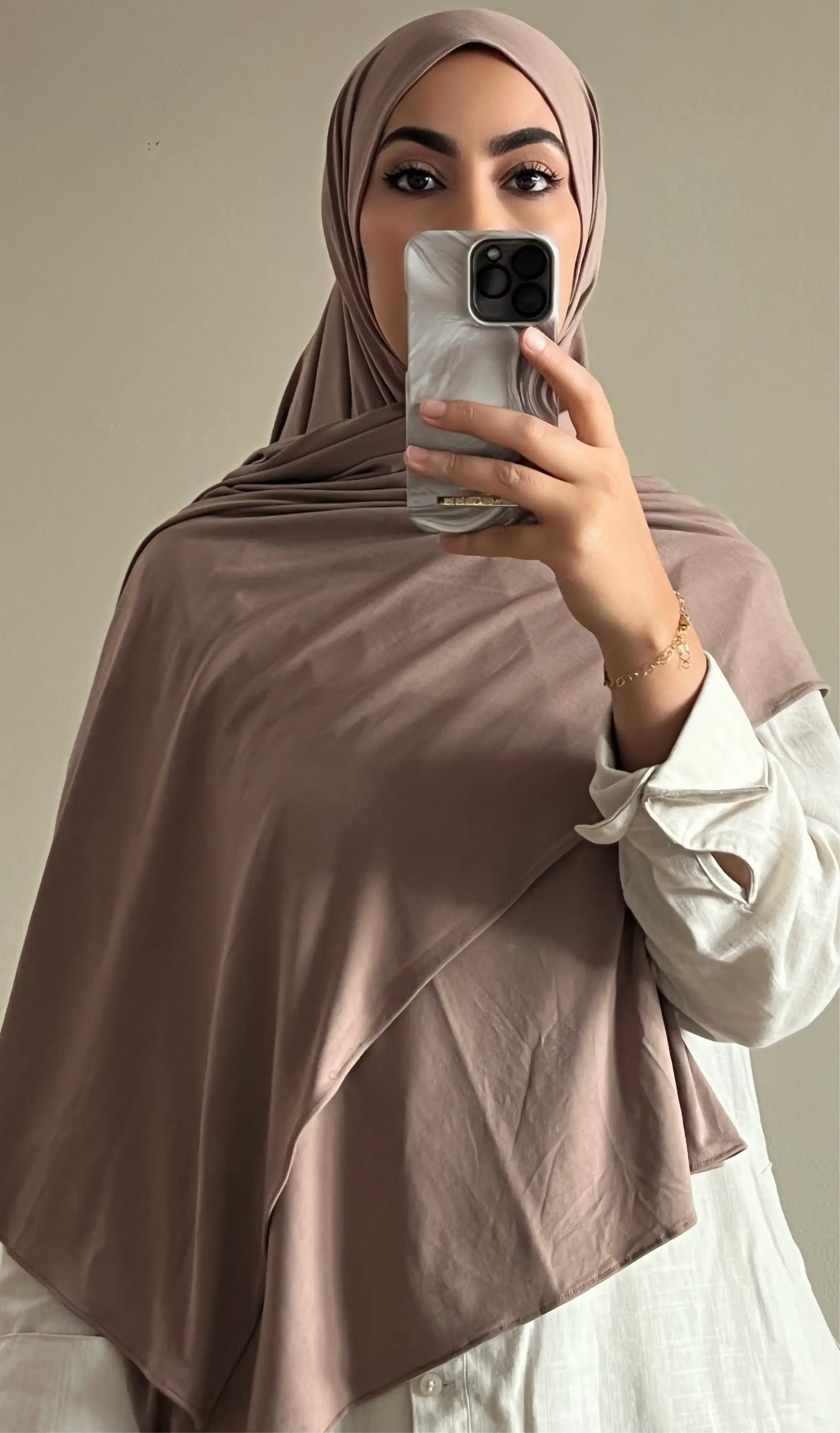 Hijab breathable taupe - hijab by f 