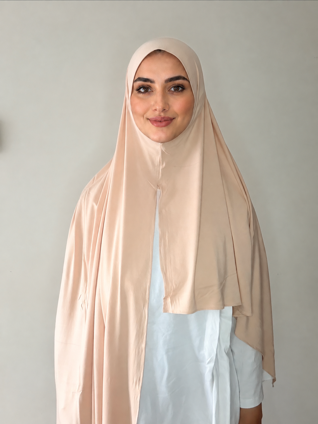 Hijab a enfiler en bambou beige