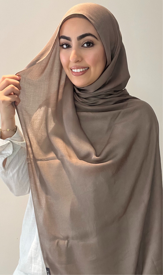 Hijab modal kaki