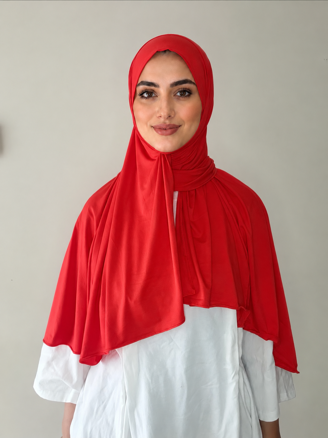 Hijab a enfiler en bambou orange