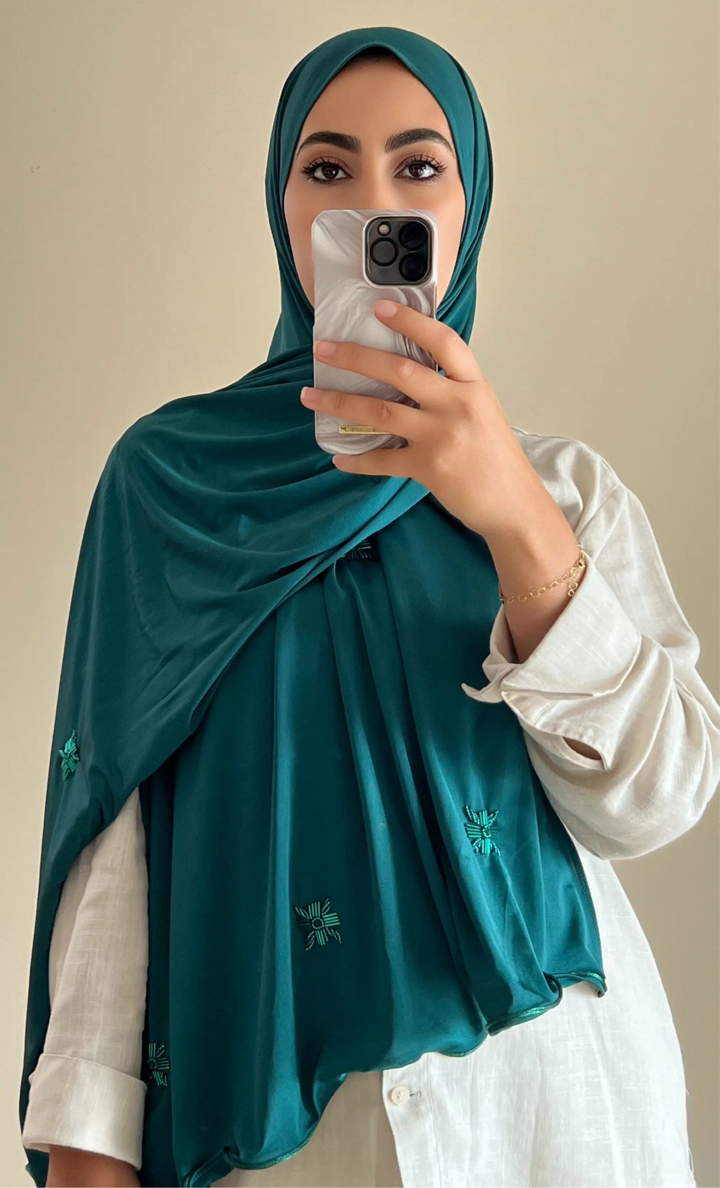 Hijab princess vert émeraude - hijab by f 