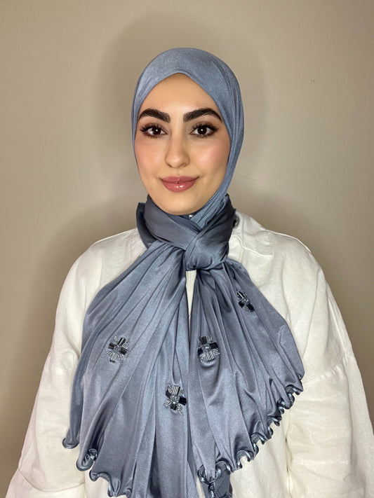 Hijab princess bleu jean