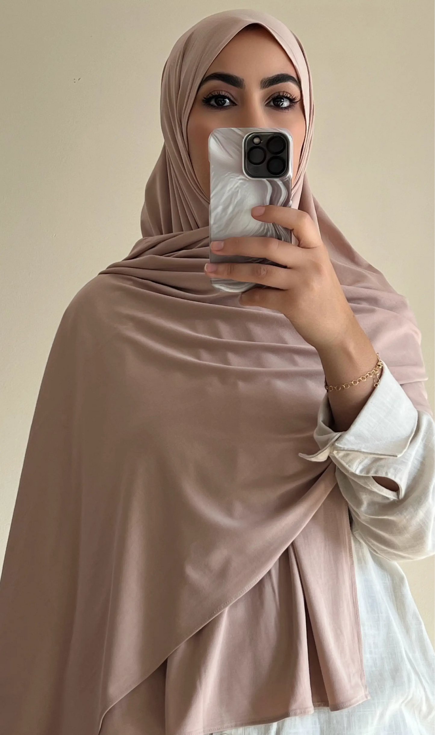 Hijab breathable rose poudré- hijab by f 