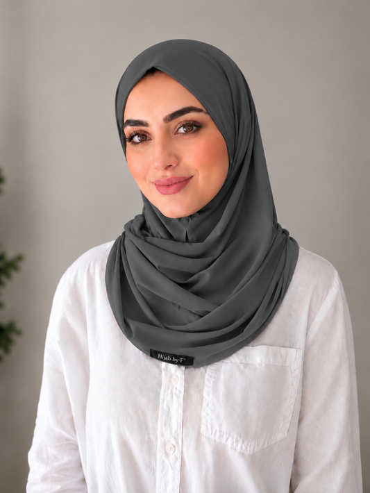 Hijab instant gris