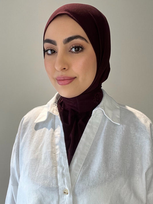 Cagoule en bambou prune