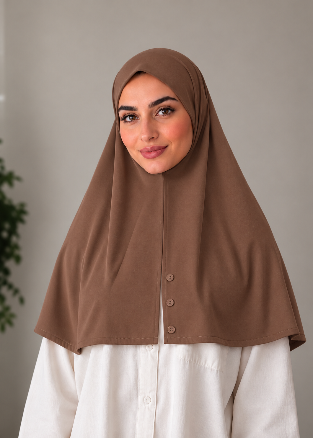 Hijab instant brun
