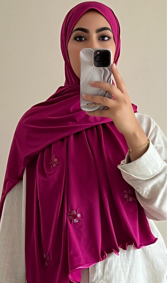 Hijab princess rose fuchsia - hijab by f 