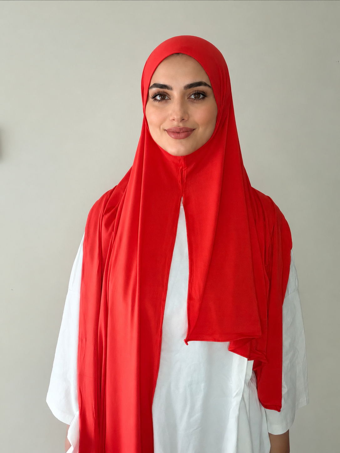 Hijab a enfiler en bambou orange