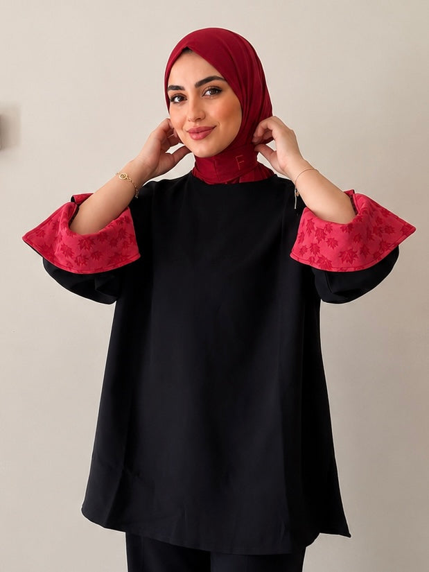 Pull oversize avec détails sur les manches
