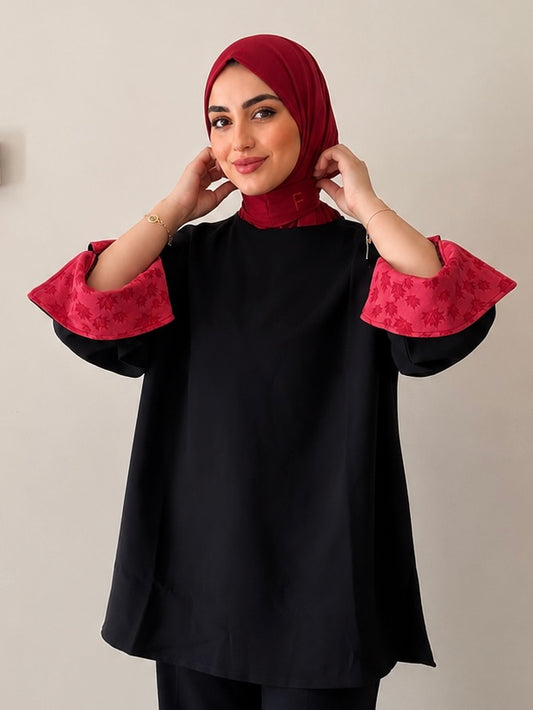Pull oversize avec détails sur les manches