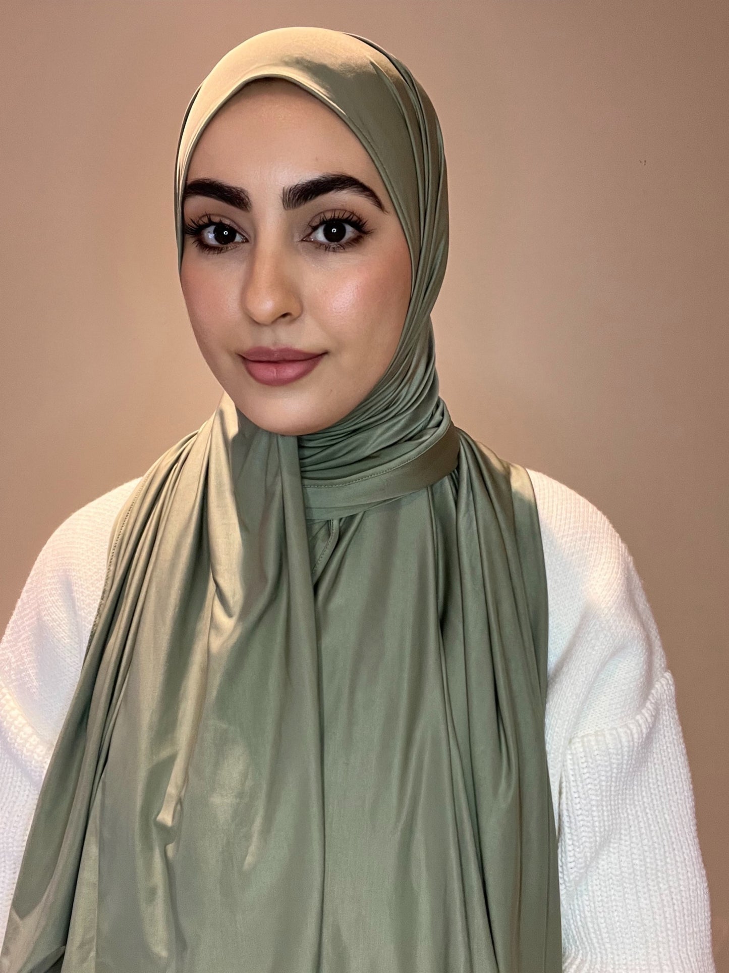 Hijab liquid jersey vert sauge